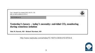 Capnography Monitoring Yesterdays Luxury Todays Necessity During Conscious Sedation [upl. by Ajax697]