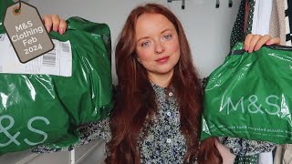 MARKS AND SPENCER HAUL  MampS Clothing Try on Haul February 2024 [upl. by Mauldon231]