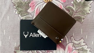 Allen Solly Men Brown Two Fold wallet  Wallet Unboxing and Review [upl. by Odella]