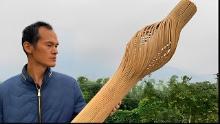 Master of Craftsmanship Creates Bamboo Tube Lamp Creative and So Beautiful [upl. by Jakob]