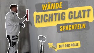 Wände spachteln  Tipps vom Malermeister für glatte Wände [upl. by Aihsak]