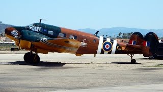 GoPro Beech18 C45 Cockpit Video  TakeoffLanding quotBucket of Boltsquot Camarillo Airport [upl. by Iniretake]