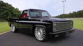 Whips By Wade  FlatLine Chevrolet C10 on 26quot Forgiato Ventoso ECL Wheels by Stitched By Slick [upl. by Hartman274]