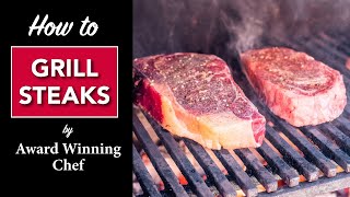 🔥 HOW to GRILL a STEAK 🥩 by MASTER CHEF [upl. by Llorrac869]