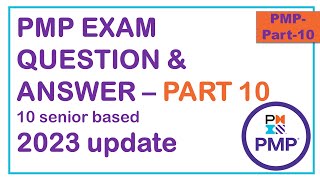 PMP Exam Questions  Part 10 Q 91100  2023 update PMBOK 7th edition [upl. by Adnuhsat]