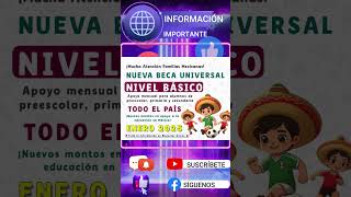 💥🔝☑️¡Apoyo a la Educación💵Beca Universal🤓¿Quiénes podrán formar parte de este nuevo programa🗓💳🎓 [upl. by Natye]