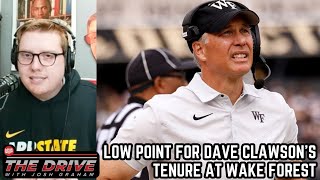 The Low Point of Dave Clawson’s Tenure at Wake Forest  The Drive with Josh Graham [upl. by Izak]