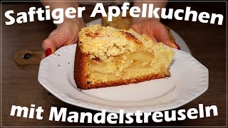 Saftiger Apfelkuchen mit Mandelstreuseln  The Best Apple Crumb Cake  SUB  Lecker im Landhaus [upl. by Ravaj]