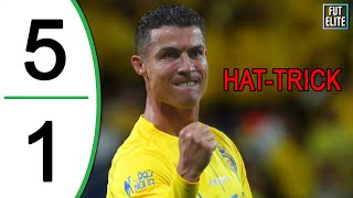 Cristiano RONALDO HATTRICK  AlNassr vs AlTai 51 Highlights amp Goals [upl. by Amara]