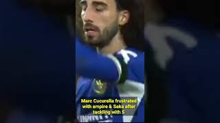 Marc Cucurella frustrated after tackle with Bukayo Saka youtube chelsea shorts ytshorts [upl. by Kerred92]