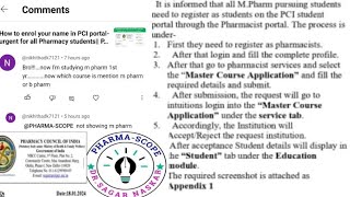 Registration of M Pharm student in PCI portal Steps in EnglishDr Sagar Naskar PharmaScope [upl. by Silvie]