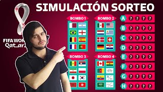 MUNDIAL QATAR 2022🔥SIMULACIÓN SORTEO FASE DE GRUPOS [upl. by Aneeh]