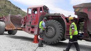 Tyre change on heavy equipment [upl. by Noissap190]