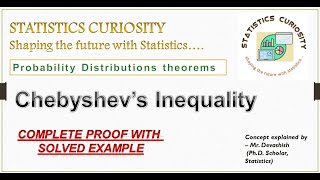 Chebyshevs inequality Proof and solved examples from prestigious exams such as IIT JAM MS [upl. by Ynnek]