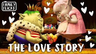 The Love Story Of King Gristle And Bridget  Trolls 2016  Family Flicks [upl. by Medorra431]