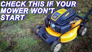 Fixing A Cub Cadet Mower That Wont Start [upl. by Langsdon]