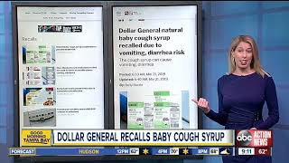 Dollar General natural baby cough syrup recalled due to vomiting diarrhea risk [upl. by Aliek]