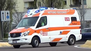 Passaggio Ambulanza WK 705 Croce bianca Bolzano sez San Candido  RTW auf Einsatzfahrt in Bozen [upl. by Malaspina]