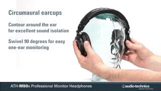 ATHM50x Overview  Professional Monitor Headphones [upl. by Lubbi494]