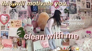 🧸🎀 DEEP CLEAN with me  updated ROOM TOUR new decor organizing new year reset this is ur sign [upl. by Tyree]