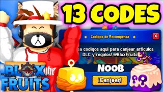 13 CODIGOS DE BLOX FRUITS CODES ROBLOX NOOB [upl. by Drofnil]