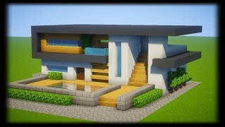 TUTO BELLE MAISON MODERNE FACILE A FAIRE  MINECRAFT [upl. by Magill]