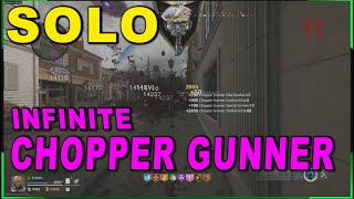 bo6 glitch SOLO INFINITE CHOPPER GUNNER MINI GUN GLITCH TUTORIAL FOR BO6 ZOMBIES LIBERTY FALLS XP [upl. by Fiedler]