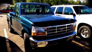 1995 Ford F150 Flare Side 49L Straight6 Start Up Quick Tour amp Rev With Exhaust View  118K [upl. by Atled]