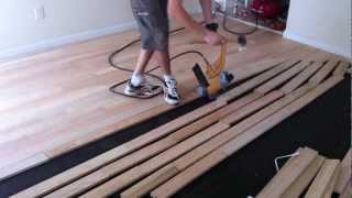 How to install nail down unfinished hardwood floors [upl. by Larcher]