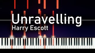 Unravelling  Harry Escott Piano Tutorial Synthesia  bluvs [upl. by Hareehahs420]