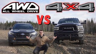 4WD vs AWD  What Is The Actual DIFFERENCE Heavy Mechanic Explains [upl. by Nnaynaffit]