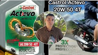 Aceite Castrol Actevo 4 tiempos para motos  Engine oil [upl. by Suoinuj]