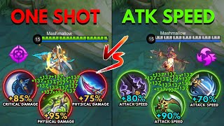 Zilong One Shot Build vs Zilong Attack Speed Build [upl. by Stearns]