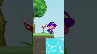 Take The Water Challenge Baby Waluigi Vs Sonic Family   Mario Animation shorts [upl. by Horner]