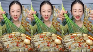 Yummy 113 eat crab shrimp Olleat sea food food eating mukbang [upl. by Jerz]