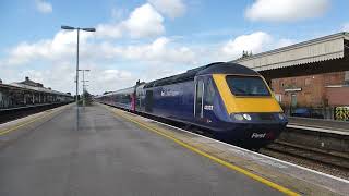 Great Western HST 4302343069 leaves Taunton for London Paddington on 3 August 2018 [upl. by Ynitsed937]