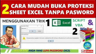 Cara Membuka Unprotect Sheet Excel dengan Mudah dan Ampuh tanpa Password [upl. by Darton]