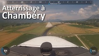 Atterrissage Chambéry  Cessna  avec communication ATC [upl. by Airym614]