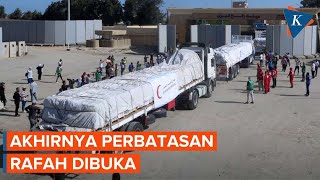 Gerbang Rafah Dibuka Bantuan Mulai Mengalir ke Gaza [upl. by Alasdair31]