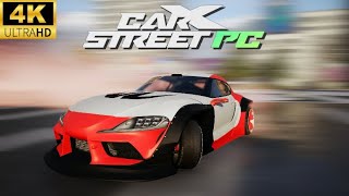 Toyota GR Supra  CarX Street PC 4K Gameplay [upl. by Sirenay649]