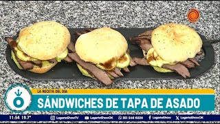 Sándwiches de tapa de asado con pan casero Recetas de Dante Enriquez [upl. by Anoirtac710]