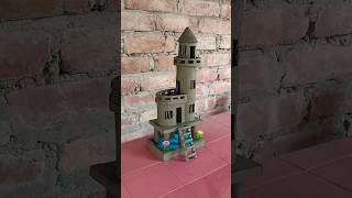 Miniature clay light house making 🏠 🌊  clayhouse lighthouse craft [upl. by Sira]