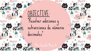 Adición y sustracción de números decimales  5° Básico [upl. by Mehala]