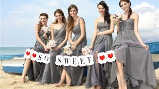 Breathtaking grey bridesmaid dresses [upl. by Leeland]