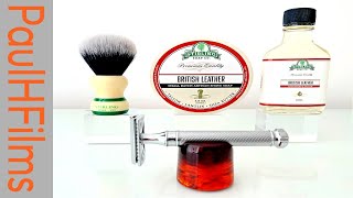 Muhle R89 Twist  Stirling British Leather Shaving Soap [upl. by Atsirtal951]