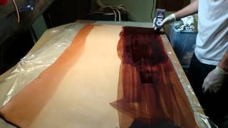 Dyeing leather with molotow marker [upl. by Jodoin]