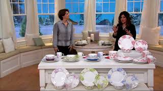 Cooks Essentials Alexandria 16piece Dinnerware Set on QVC [upl. by Harlene379]