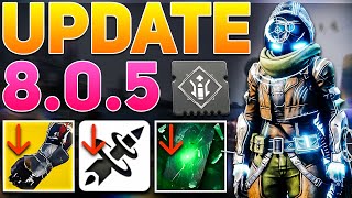 DOUBLE Exotic Class Items Titan BUFFS amp 120 Scout BUFF Update 805  Destiny 2 The Final Shape [upl. by Innor]