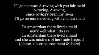 ARoving The Maid of Amsterdam sea chantey Lyrics Words sing along music ARoving shanty chanty song [upl. by Azila]