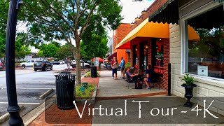 Norcross GA  Downtown Walking Tour  Georgia Suburb 4K [upl. by Alrad]